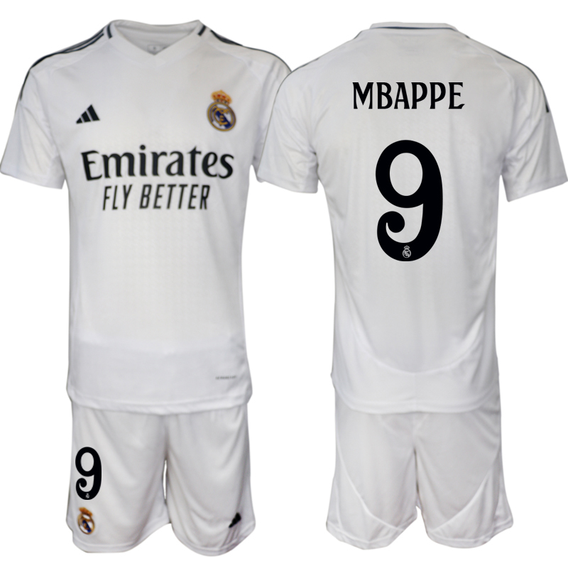 Men 2024-2025 Club Real Madrid home White #9 Soccer Jersey